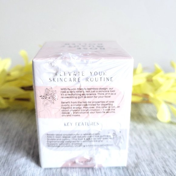 Rose Quartz Eye Roller - Depuffing & Sculpting - Picture 2 of 3